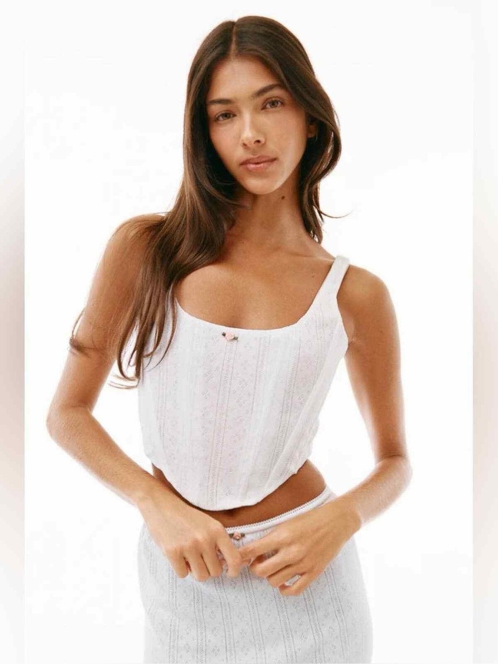 With Jean Cindy pointelle corset top